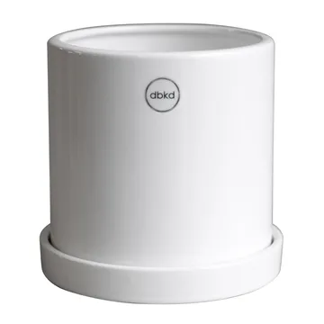 Maceta Ø13 cm con plato Grow - Shiny white - DBKD