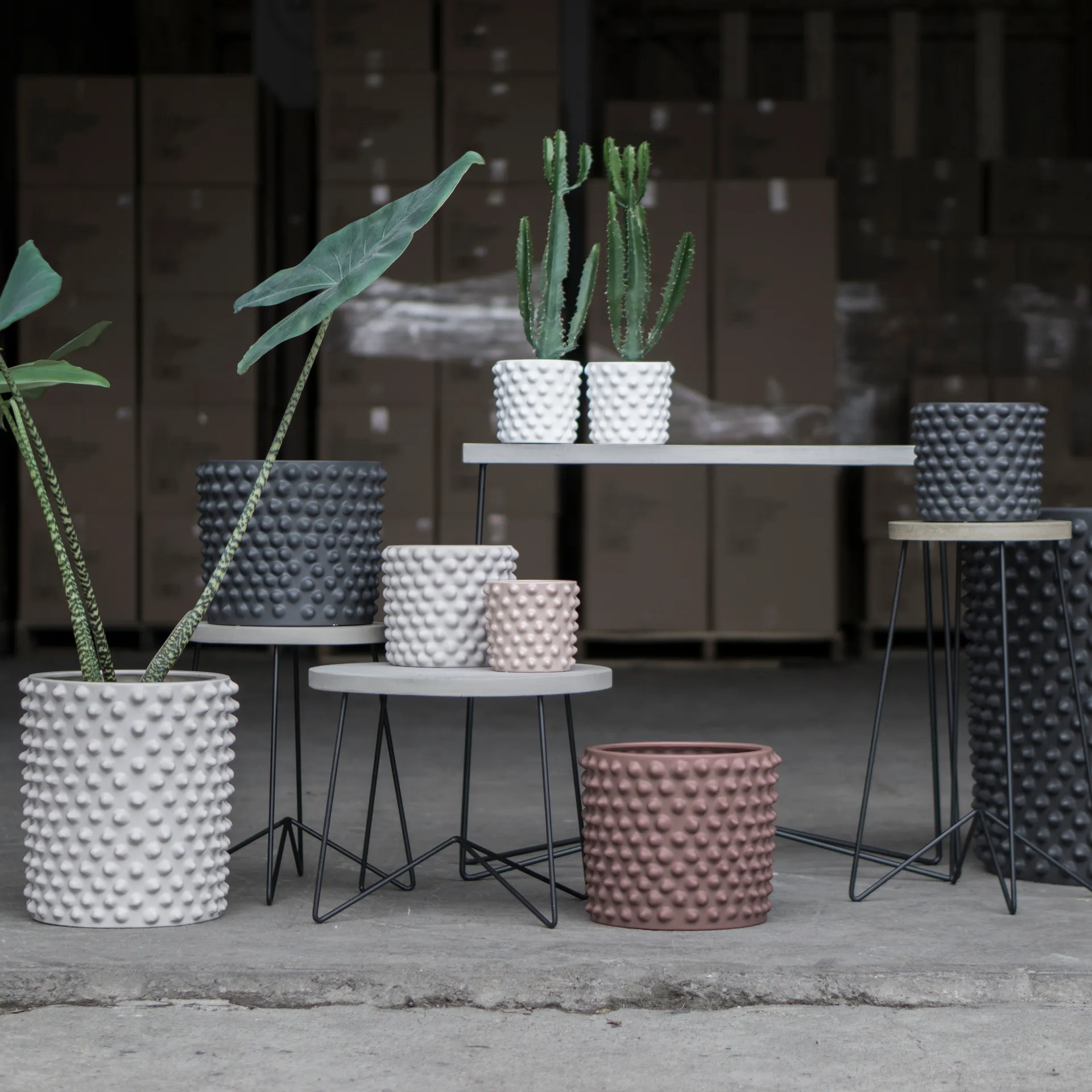 Maceta Cloudy blanco mate, mini DBKD