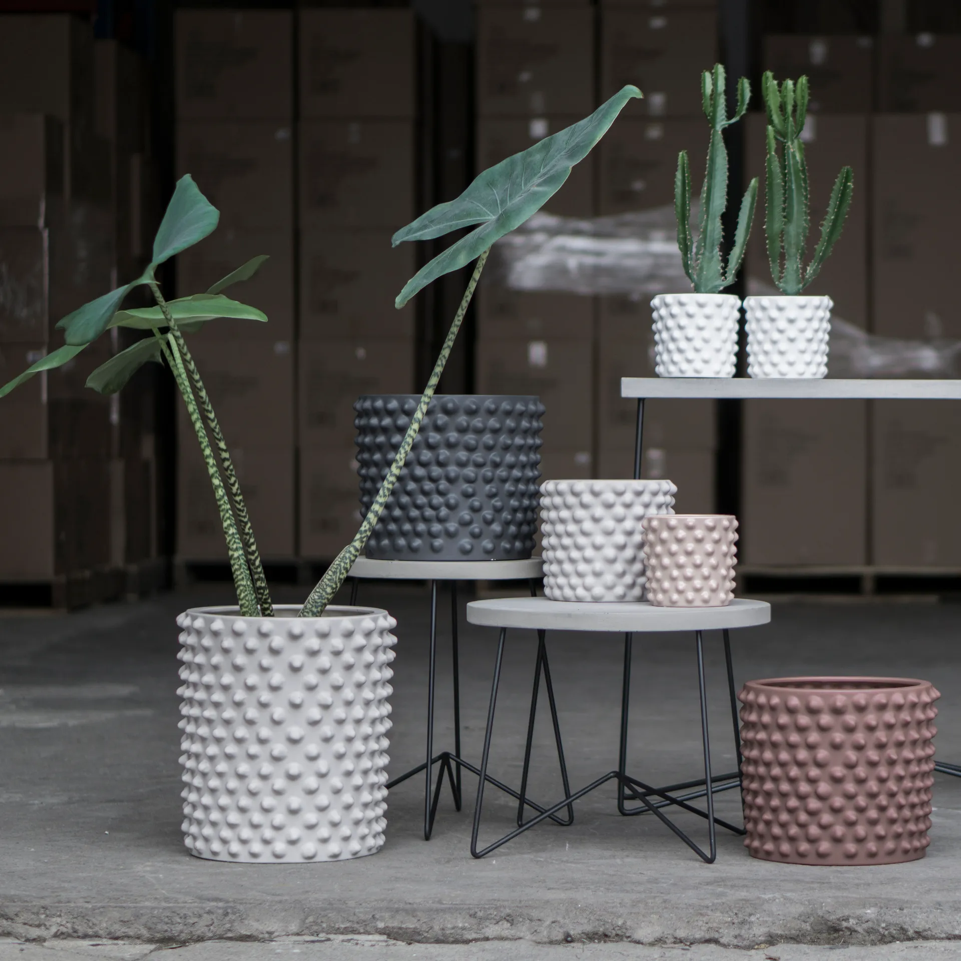 Maceta Cloudy greige, Large Ø33 cm DBKD