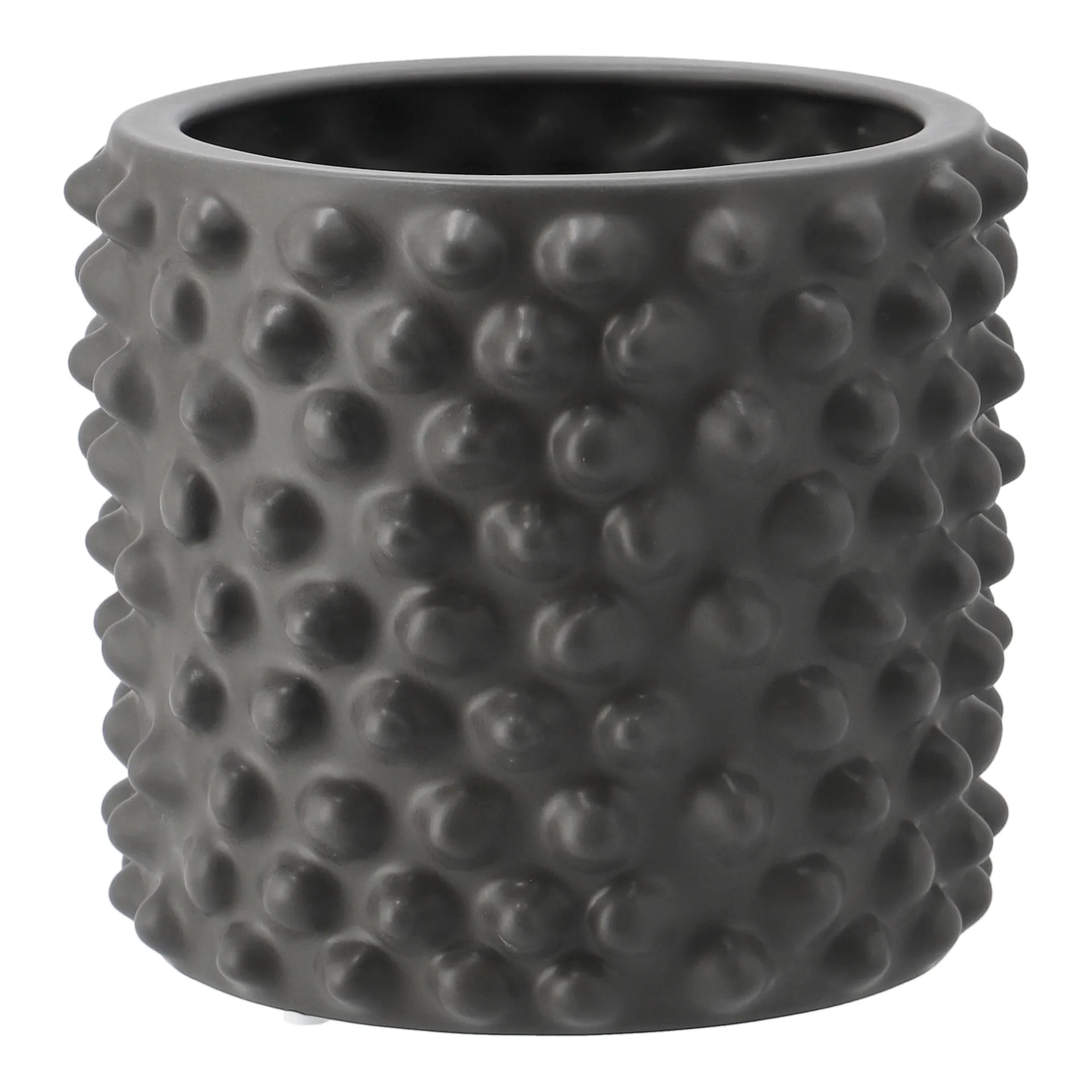 Maceta Cloudy, gris oscuro, pequeña, Ø 21 cm DBKD