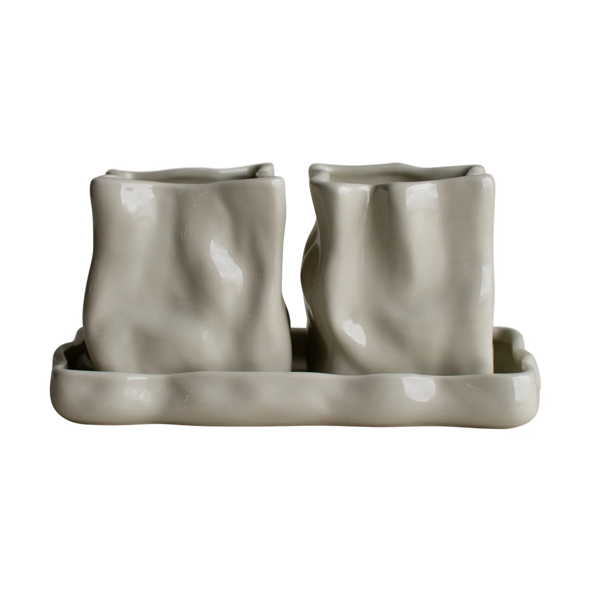 Maceta Herb de 3 piezas , Creme DBKD