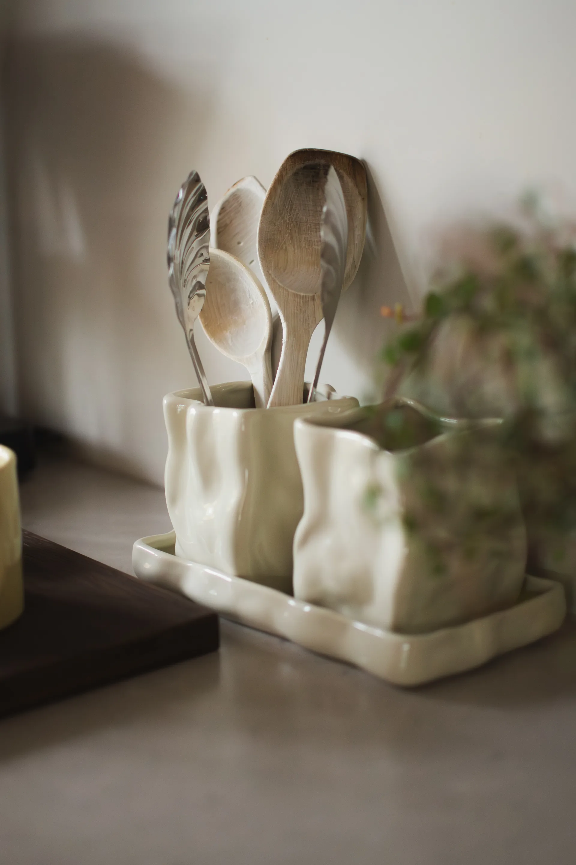 Maceta Herb de 3 piezas , Creme DBKD