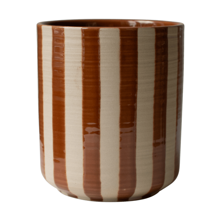 Maceta Line Ø14x16 cm - Nougat con rayas - DBKD