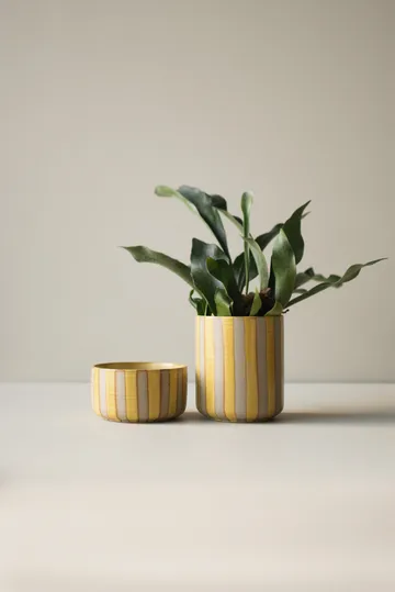 Maceta Line Ø14x16 cm - Yellow - DBKD