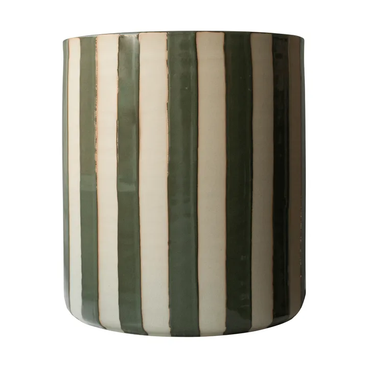 Maceta Line Ø21x24 cm - Stripe green - DBKD