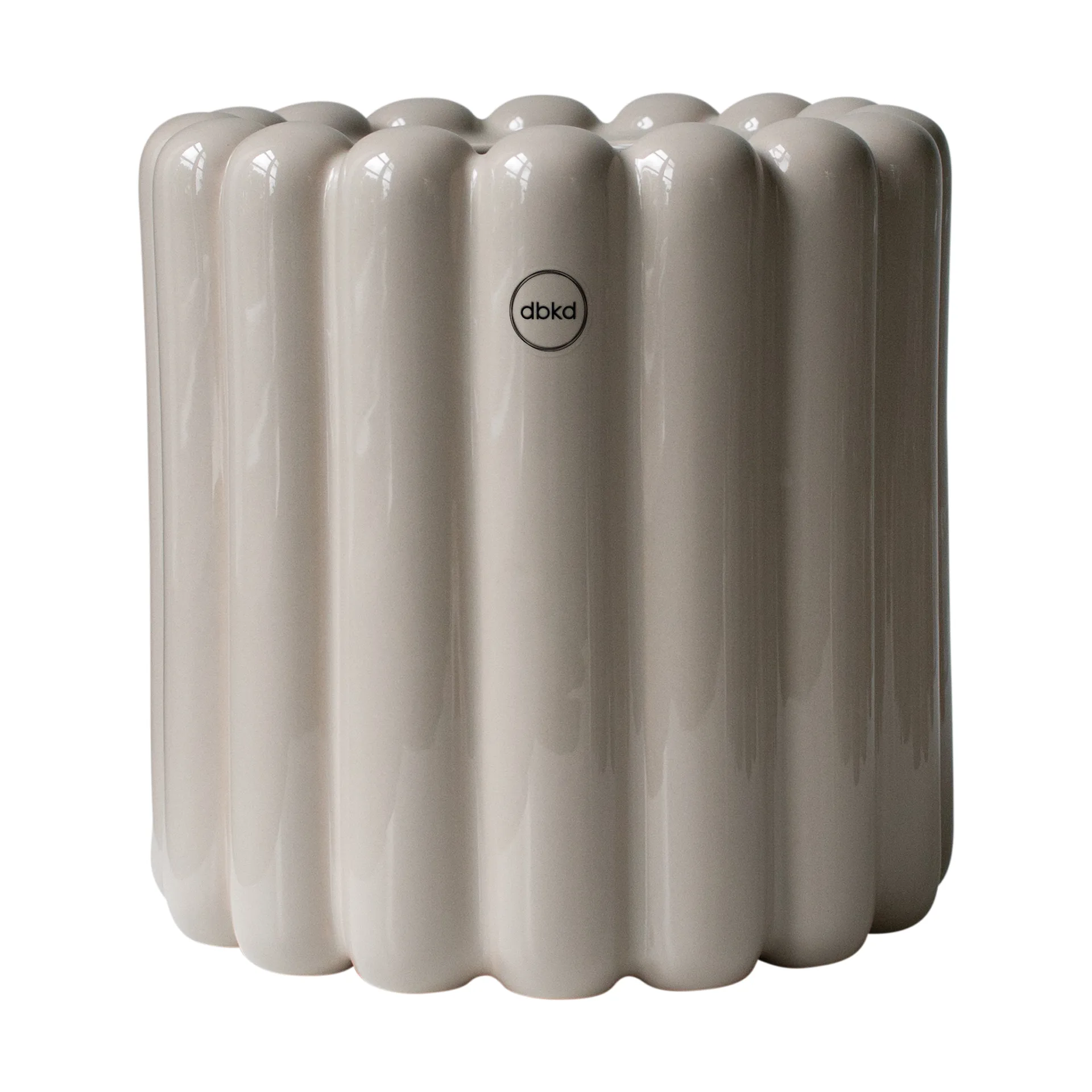Maceta Mist pequeña Ø19x19 cm, Topo brillante DBKD