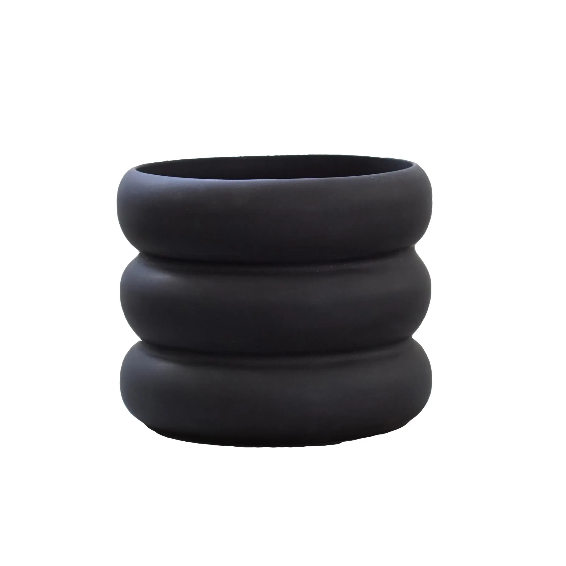 Maceta Mud negro, pequeña, Ø 10 cm DBKD