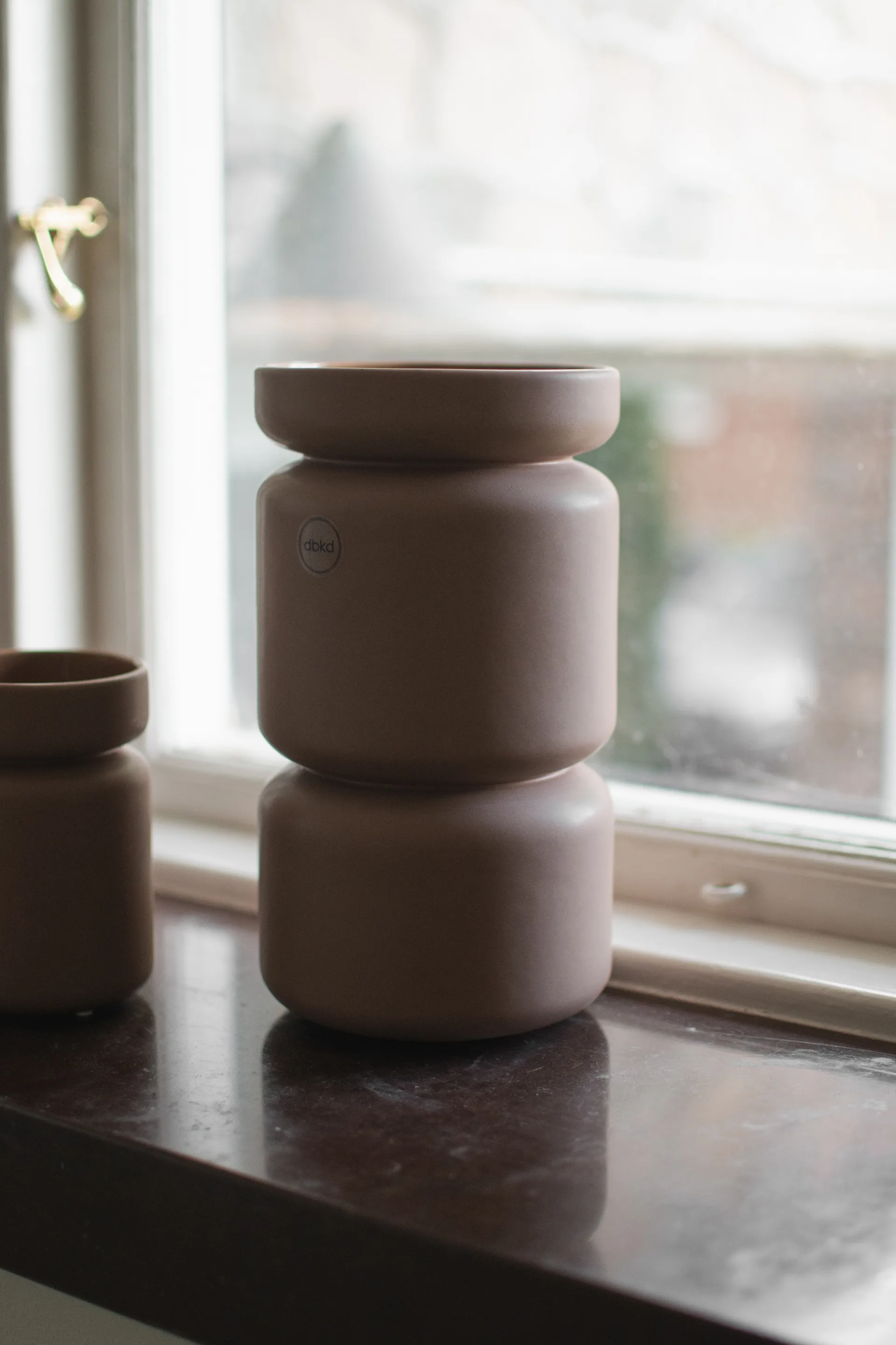 Maceta Neck, Nougat, Ø12x22,5 cm DBKD