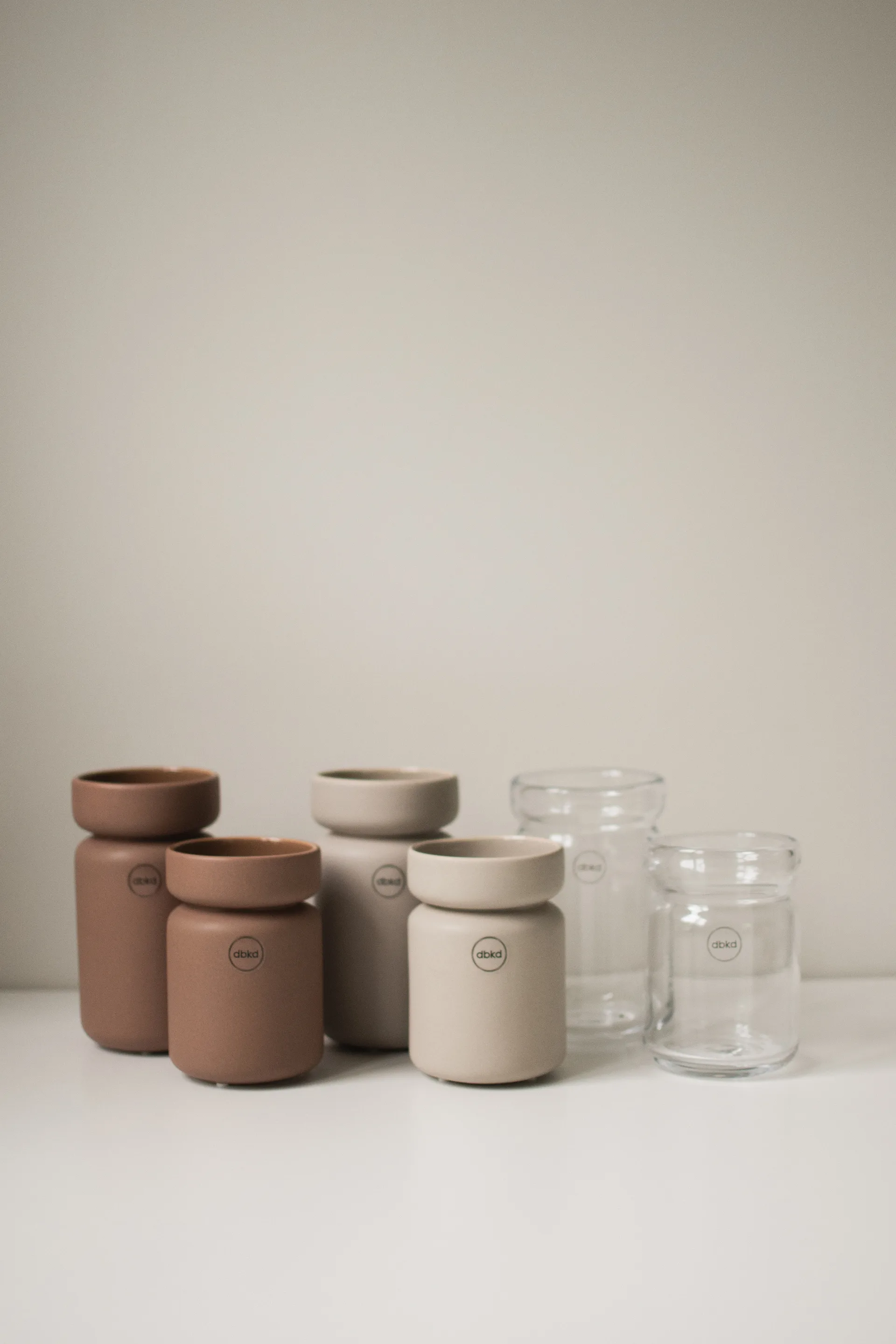 Maceta Neck, Nougat, Ø8x12 cm DBKD