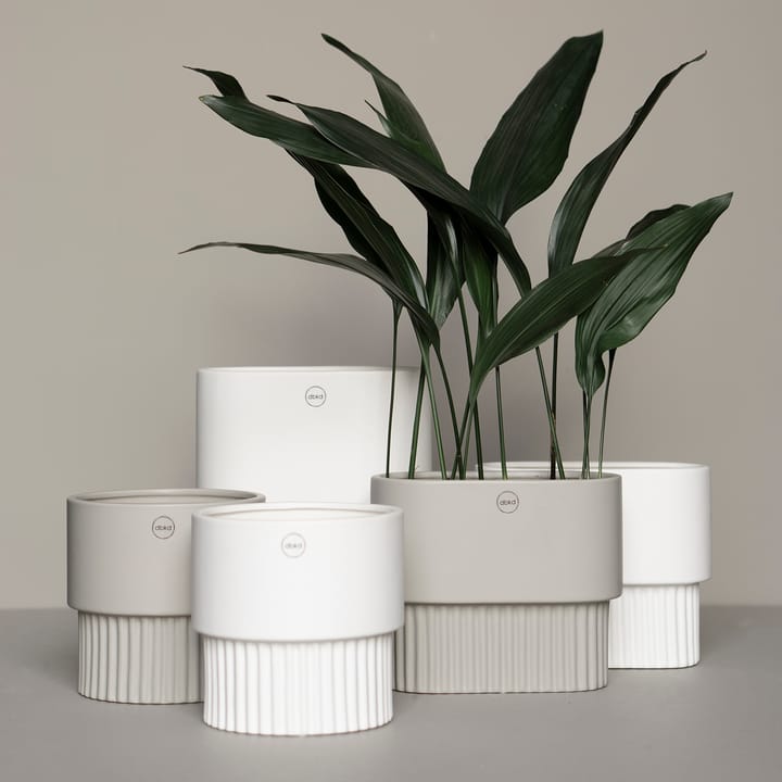 Maceta ovalada Front alta, White DBKD