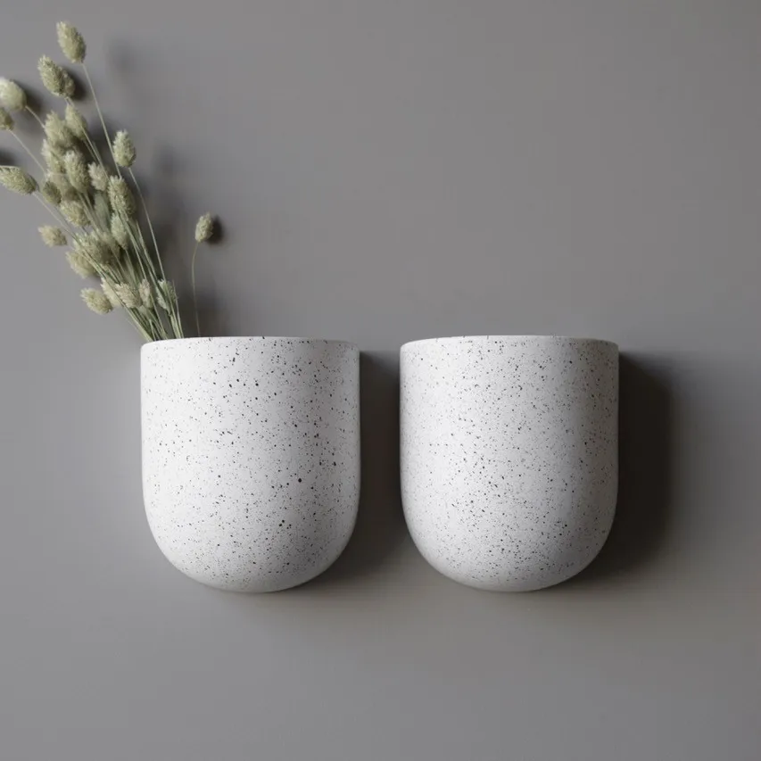 Maceta para colgar en pared Cut white dot, Large DBKD