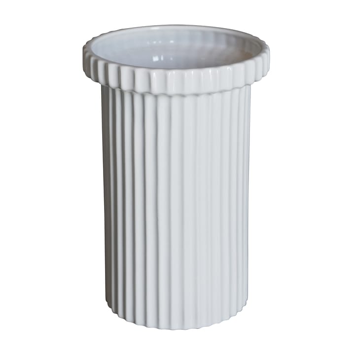 Maceta Stripe grande h22 cm Ø12 cm - Shiny white - DBKD