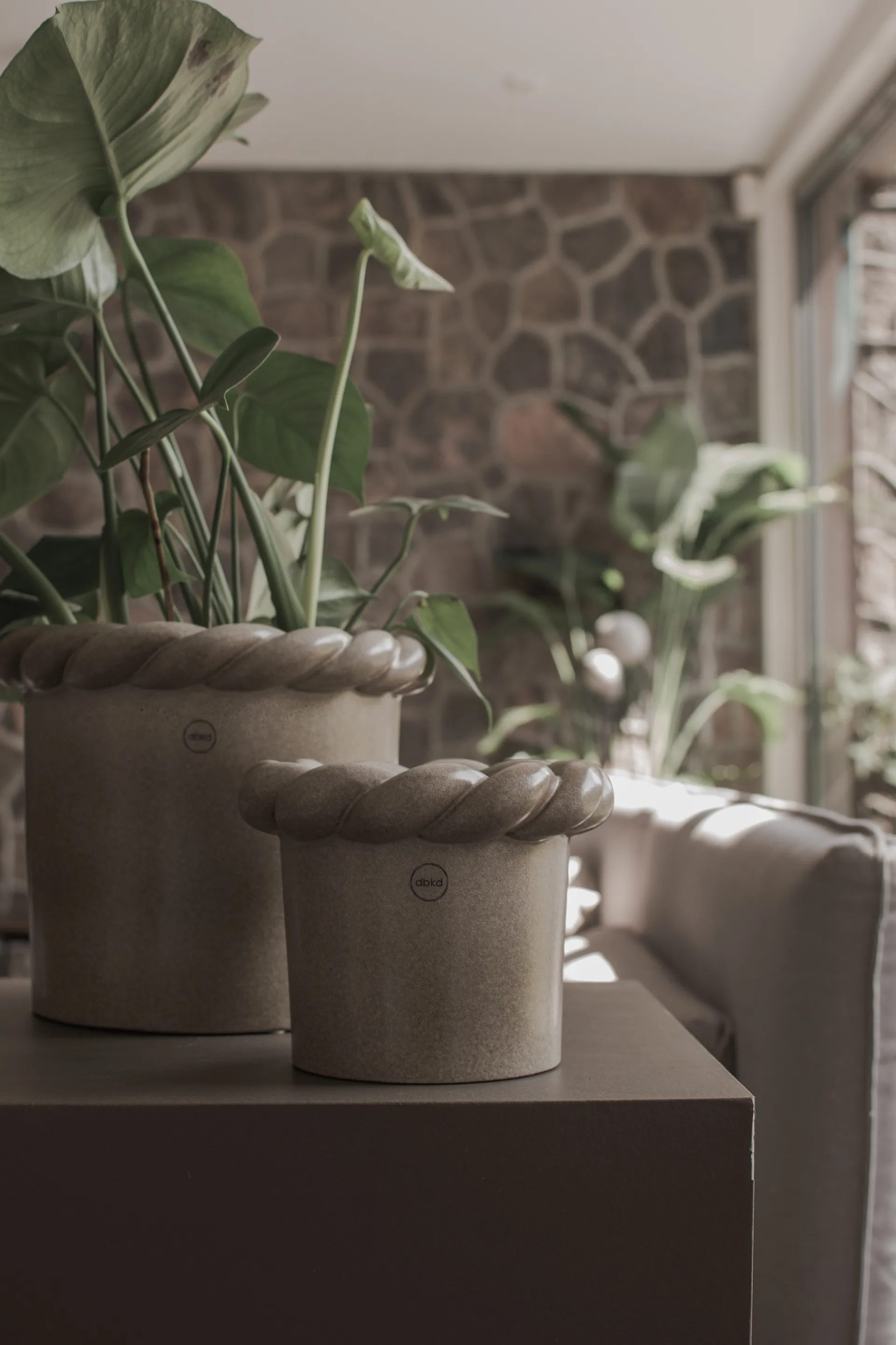 Maceta Twine Ø14 cm, Beige DBKD