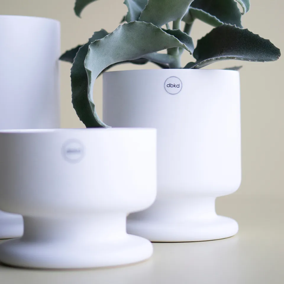 Macetero Soft blanco Ø15 cm, pequeño DBKD