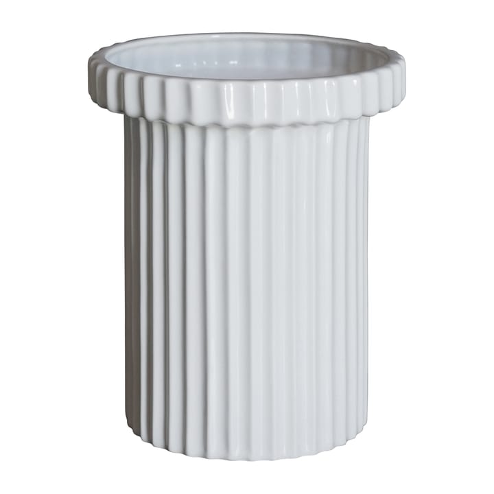Macetero Stripe pequeño h18 cm Ø12 cm - Shiny white - DBKD