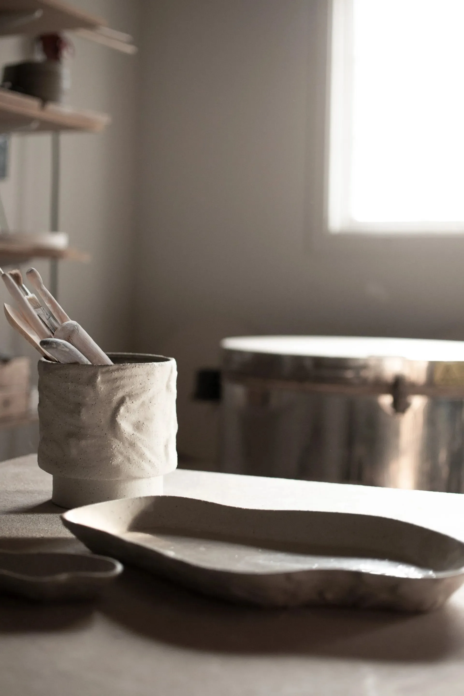 Plato Flow small 9x14 cm, Sand DBKD