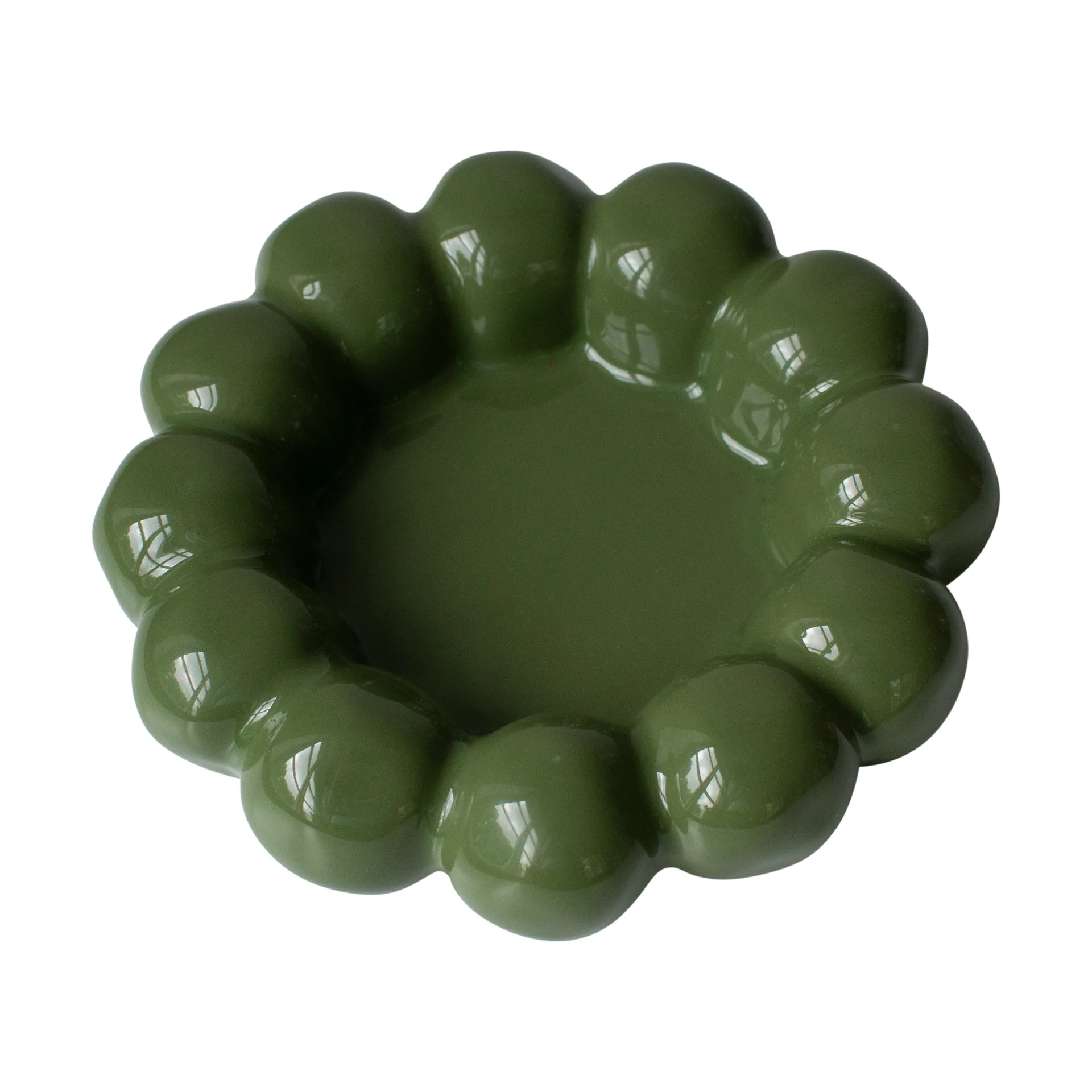 Plato Portavelas Bright Ø17 cm, Verde brillante DBKD
