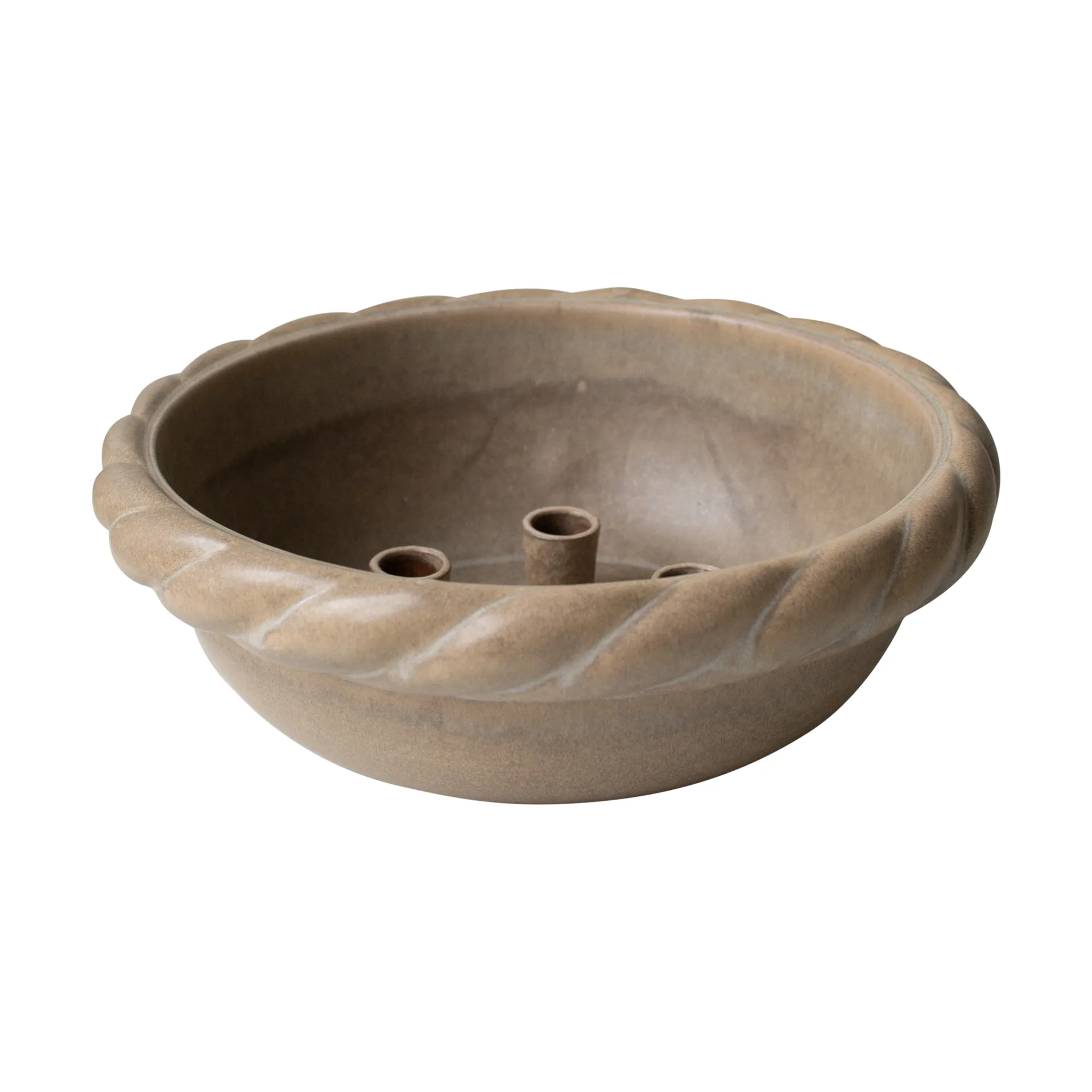 Plato portavelas Twine Ø30 cm, Beige DBKD