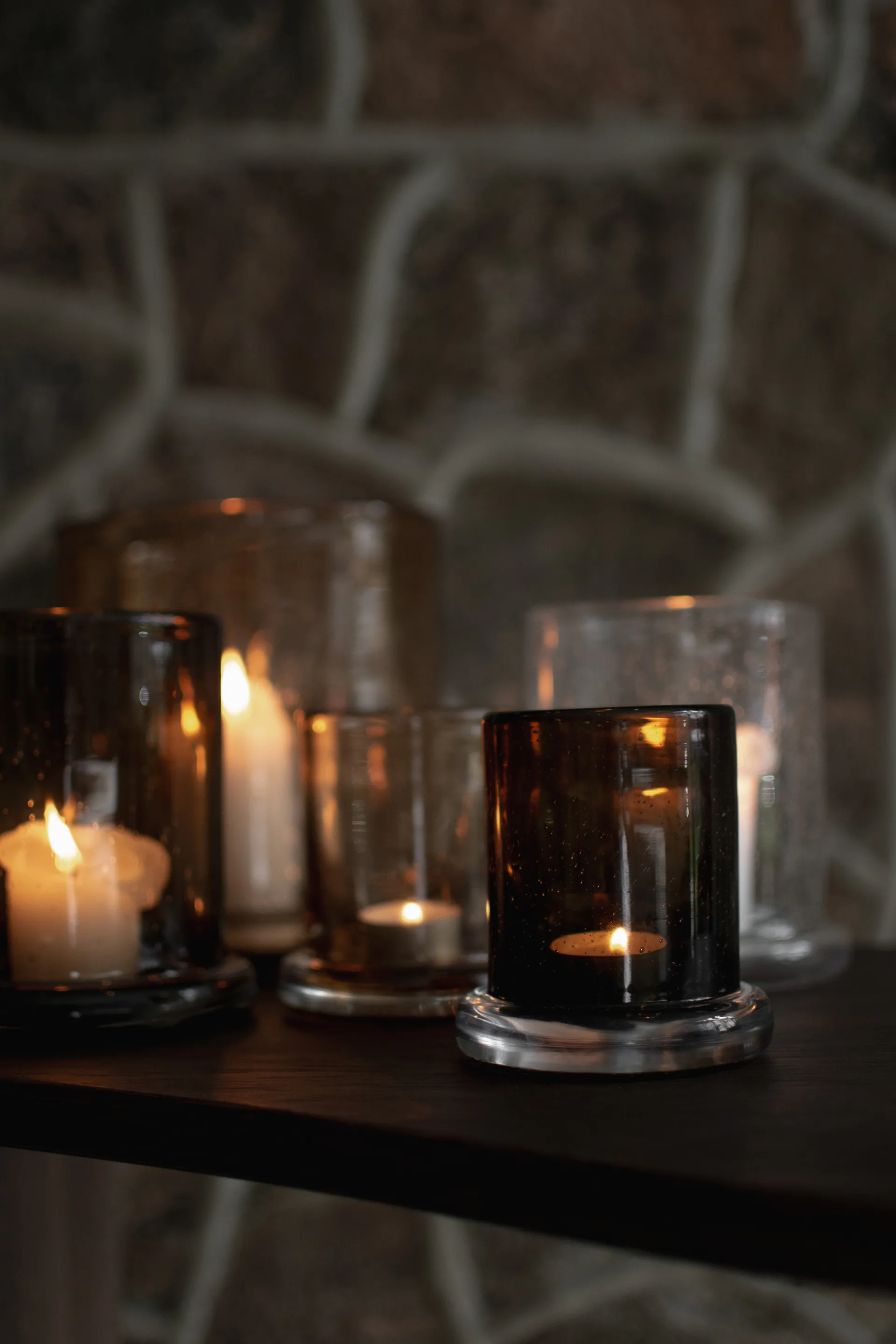 Portavelas Bubble Ø10 cm, Brown DBKD