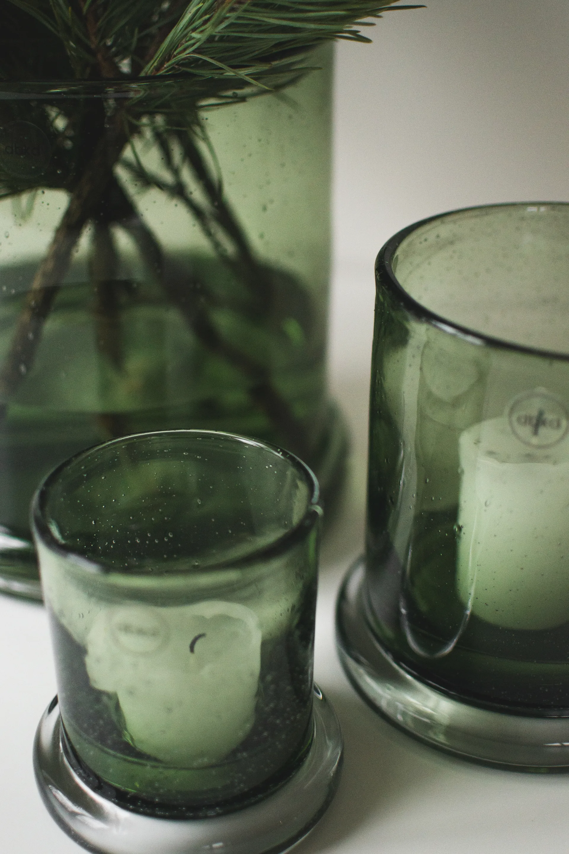 Portavelas Bubble Ø10 cm, Verde DBKD