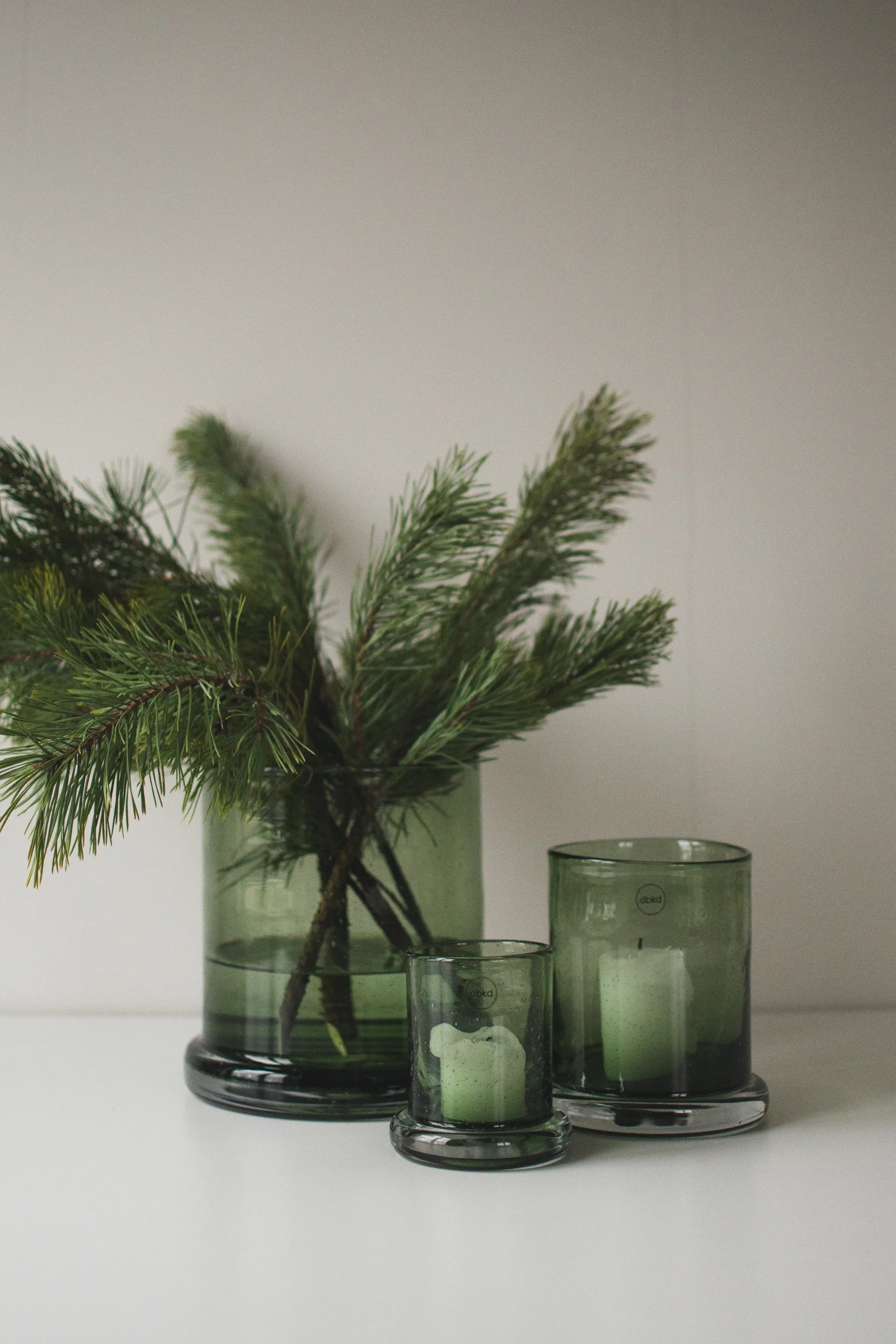 Portavelas Bubble Ø14 cm, Verde DBKD