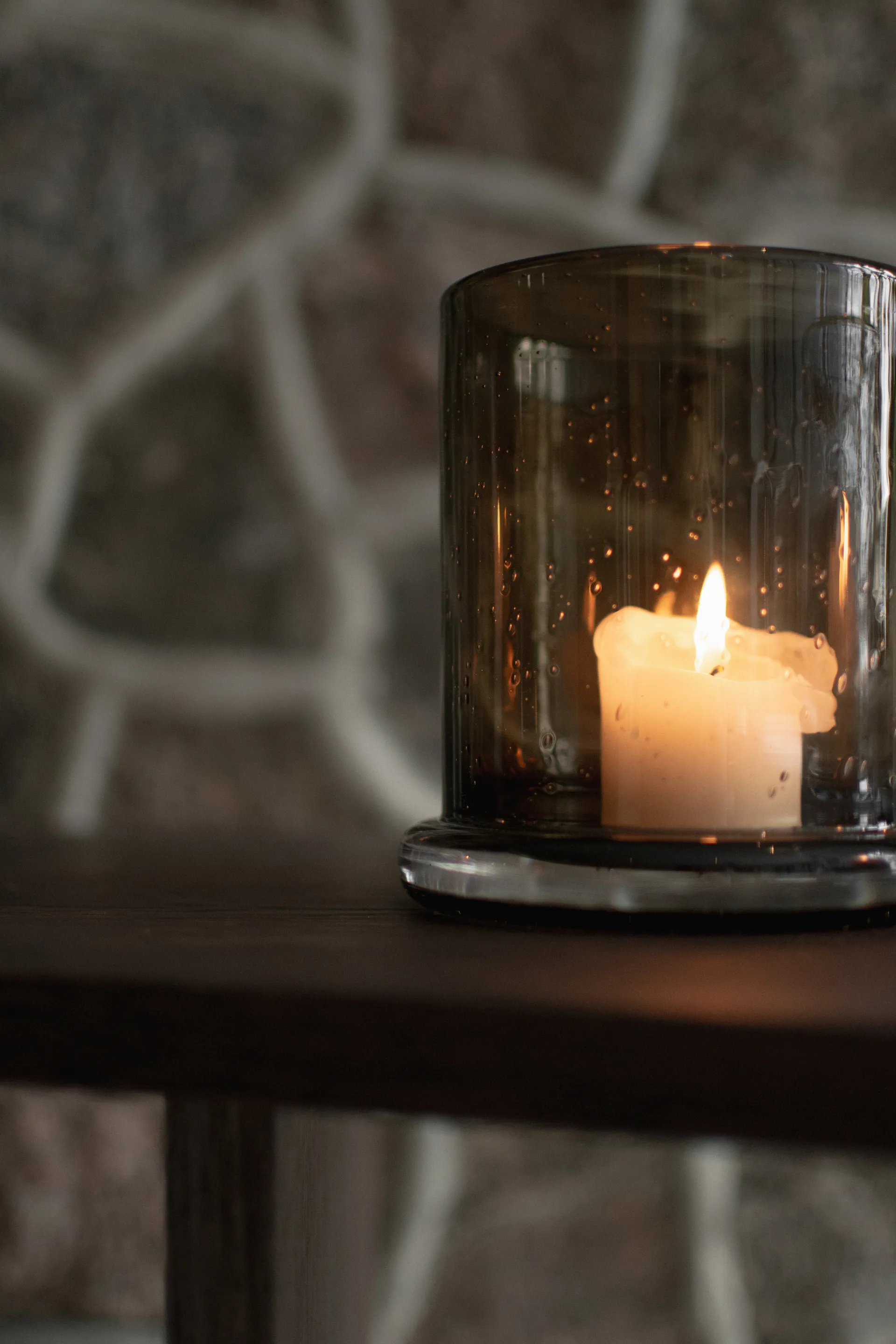 Portavelas Bubble Ø20 cm, Brown DBKD