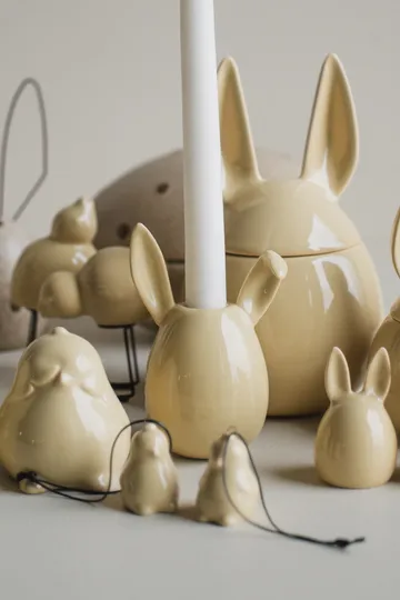 Portavelas Rabbit 13 cm - Shiny yellow - DBKD