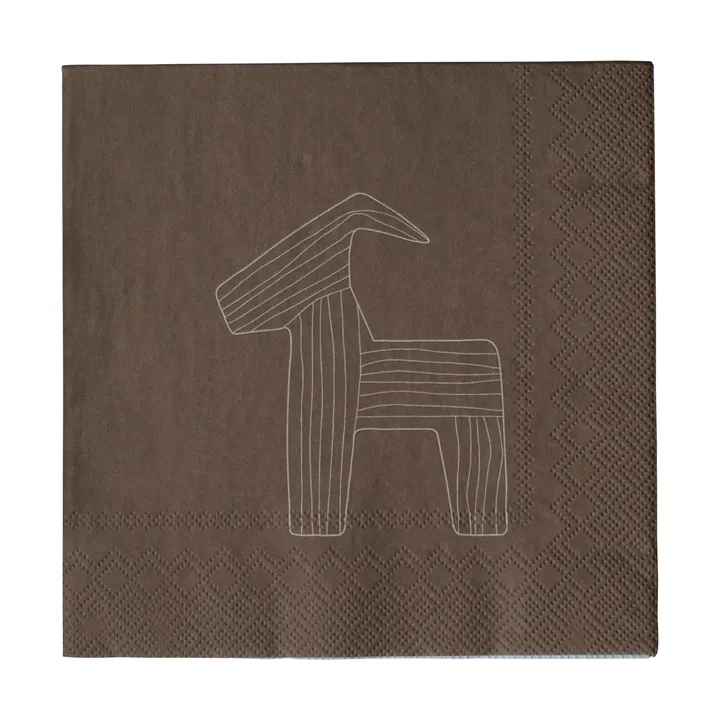 Servilleta Bruse 33x33 cm, 20-pack - Brown - DBKD