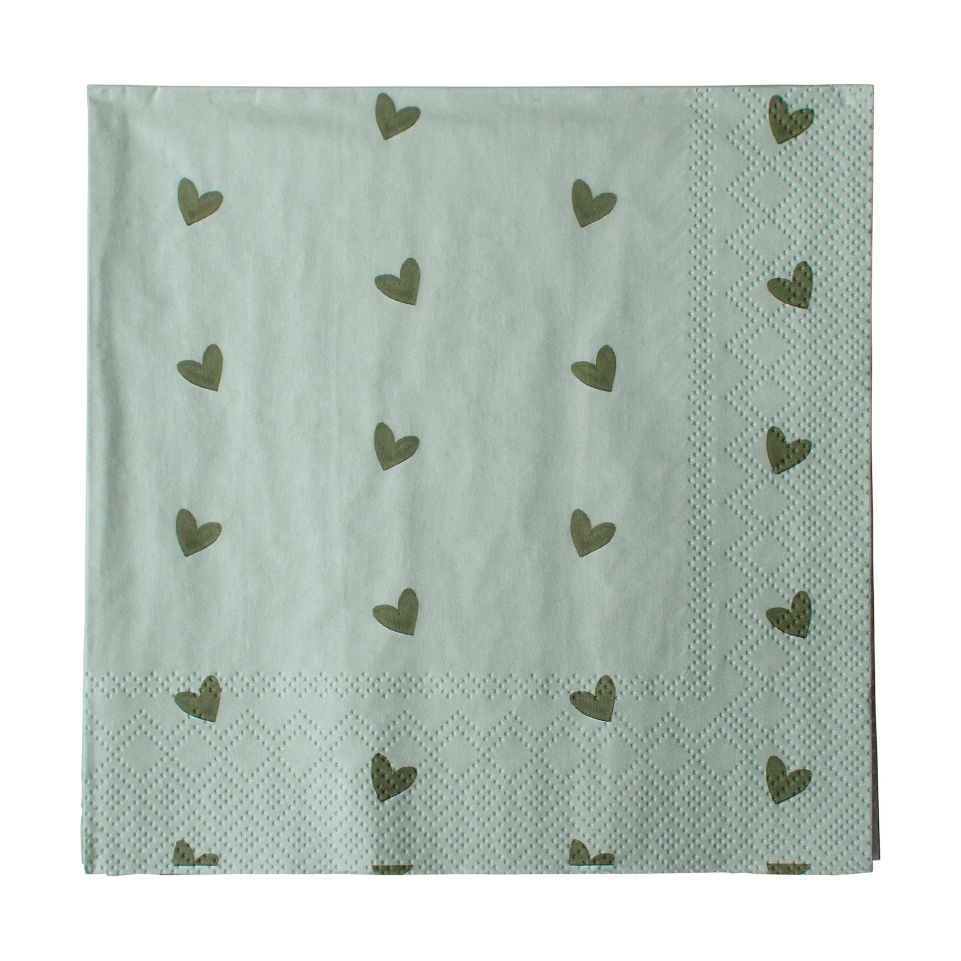 Servilleta de papel Heart 33x33 cm paquete de 20, Green DBKD
