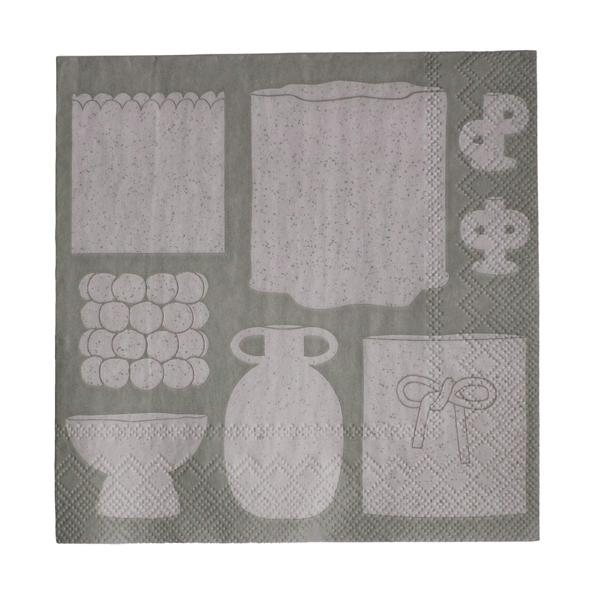 Servilleta de papel Illustration 33x33 cm, set de 20, Beige DBKD