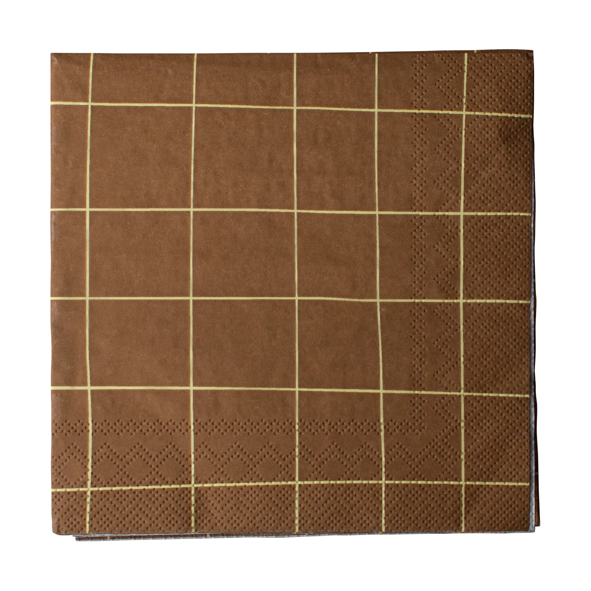 Servilleta de papel Square 33x33 cm paquete de 20, Brown DBKD
