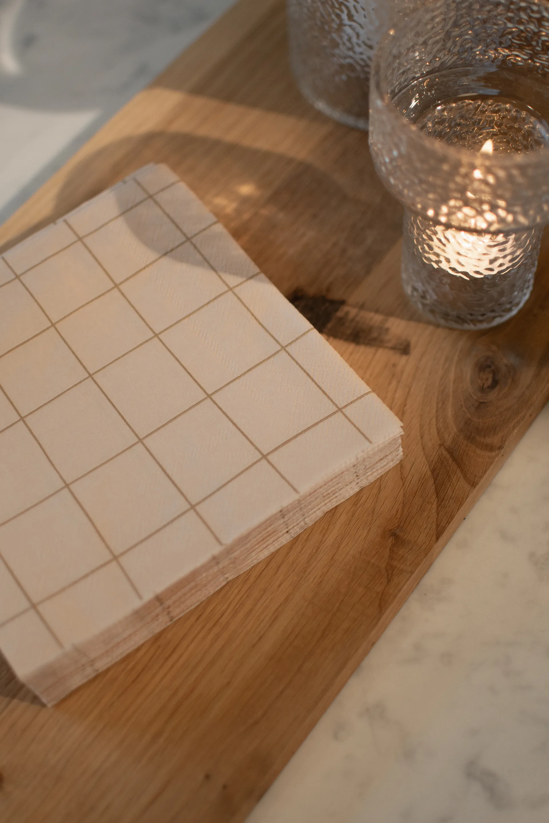 Servilleta de papel Square 33x33 cm paquete de 20, Creme DBKD