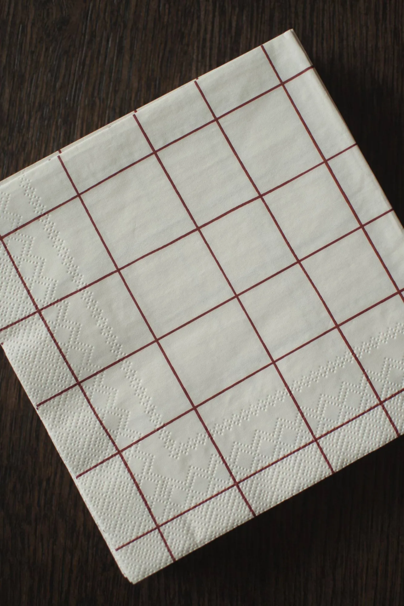 Servilleta de papel Square 33x33 cm paquete de 20, Dark red DBKD