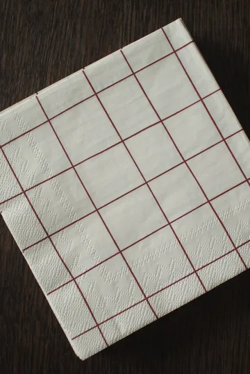 Servilleta de papel Square 33x33 cm paquete de 20 - Dark red - DBKD