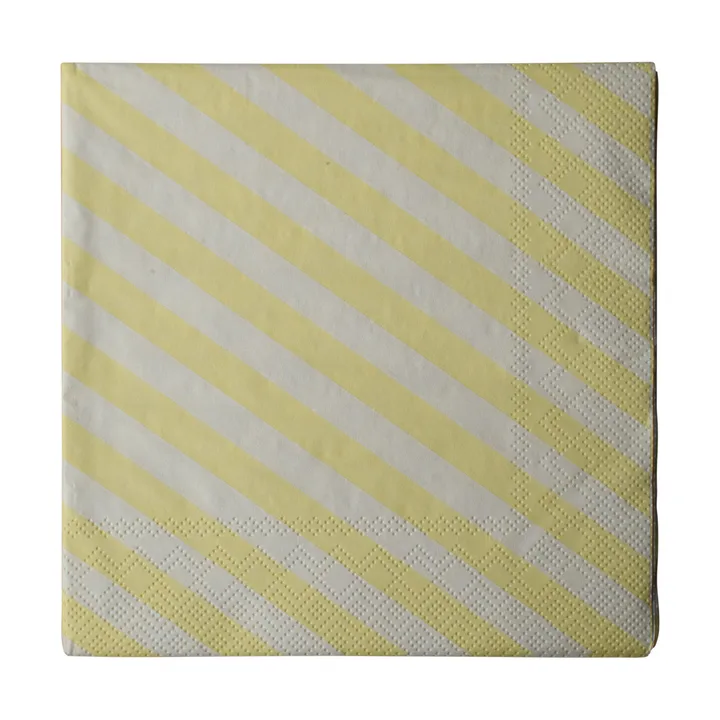 Servilleta de papel Stripe 33x33 cm  paquete de 20 - Creme - DBKD