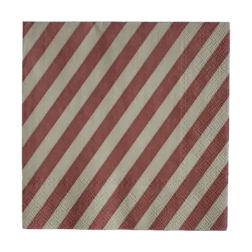 Servilleta de papel Stripe 33x33 cm  paquete de 20 - Dark red - DBKD