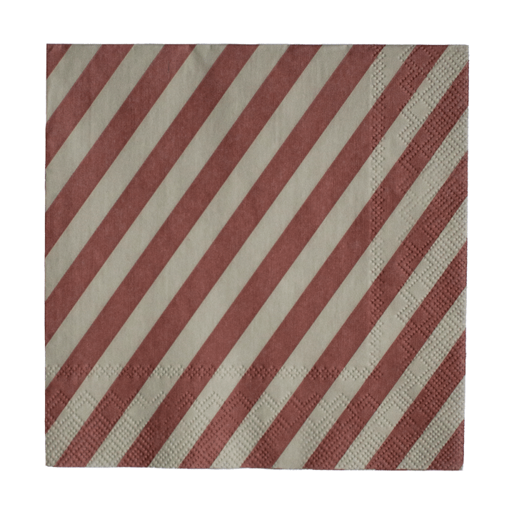 Servilleta de papel Stripe 33x33 cm  paquete de 20 - Dark red - DBKD