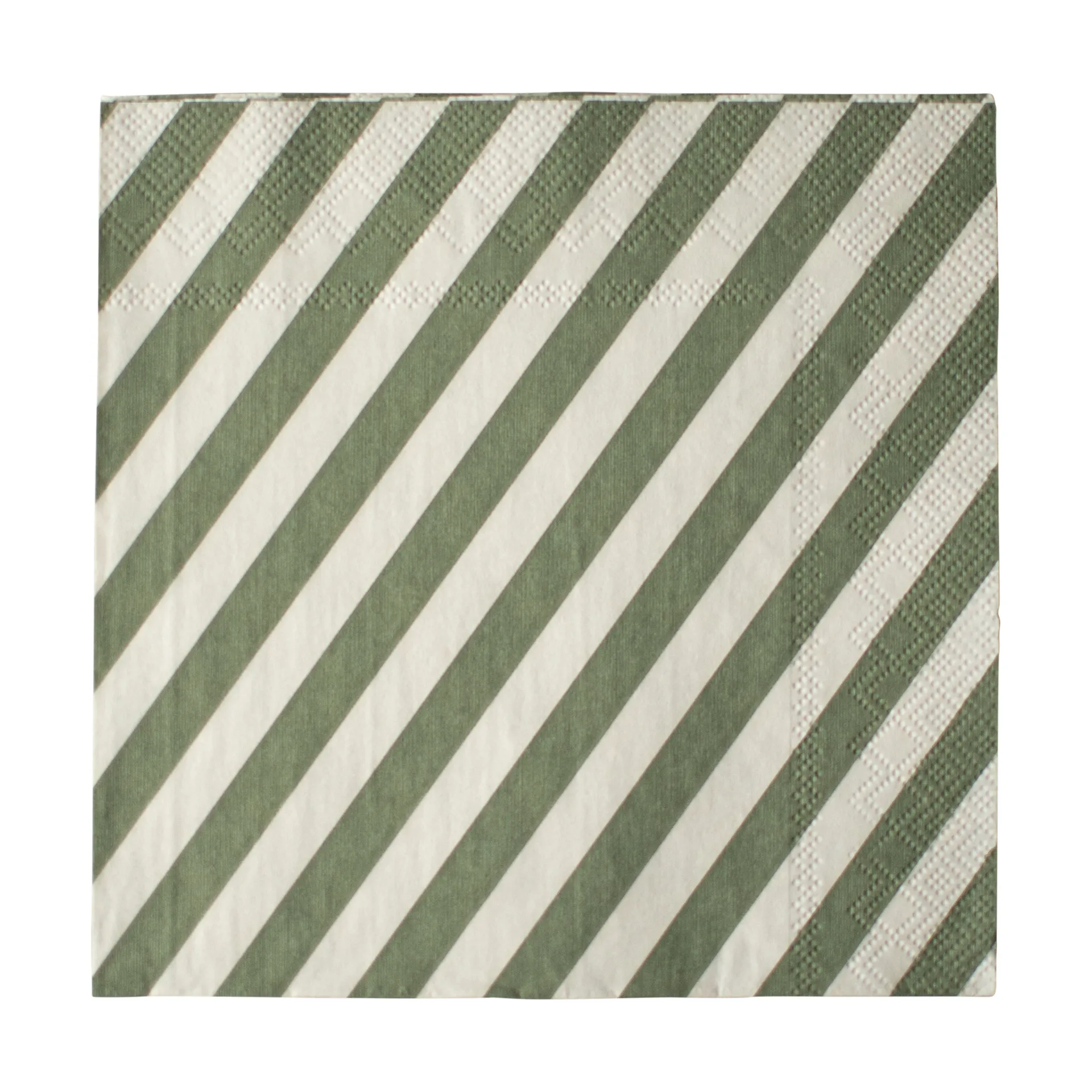 Servilleta de papel Stripe 33x33 cm  paquete de 20, Green DBKD