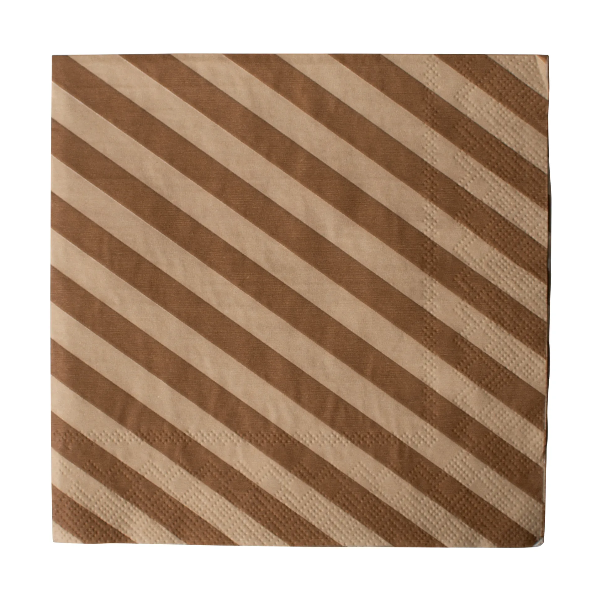 Servilleta de papel Stripe 33x33 cm  paquete de 20, Nougat DBKD
