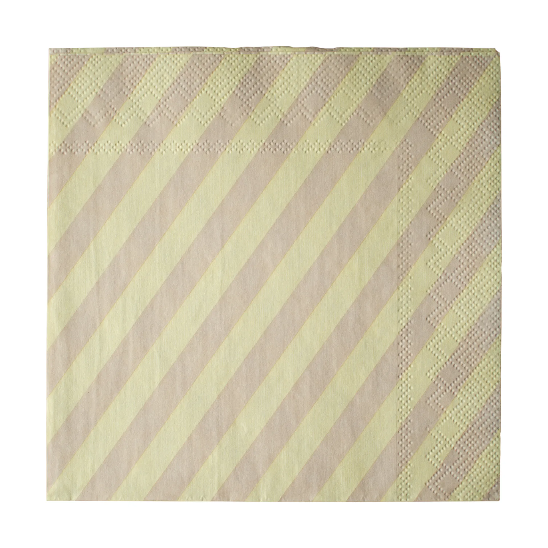 Servilleta de papel Stripe 33x33 cm  paquete de 20, Yellow DBKD