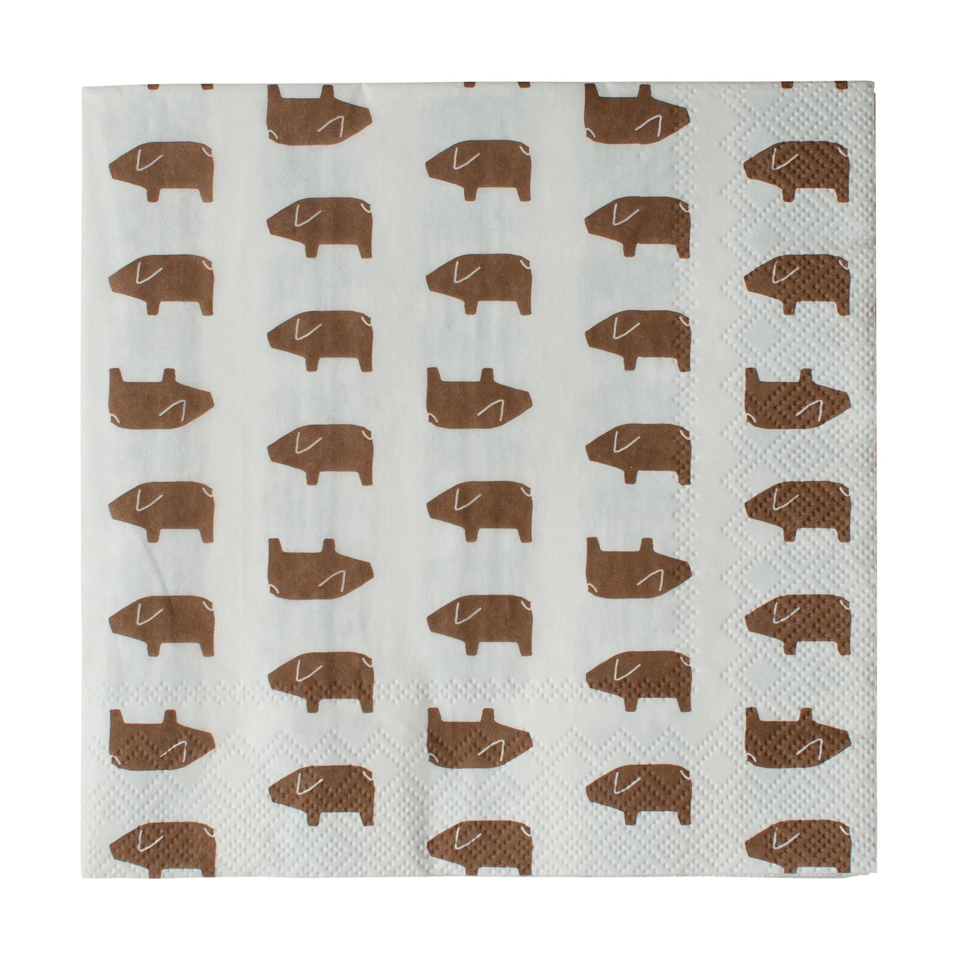 Servilleta de papel Swedish pig 33x33 cm paquete de 20 unidades, Brown DBKD