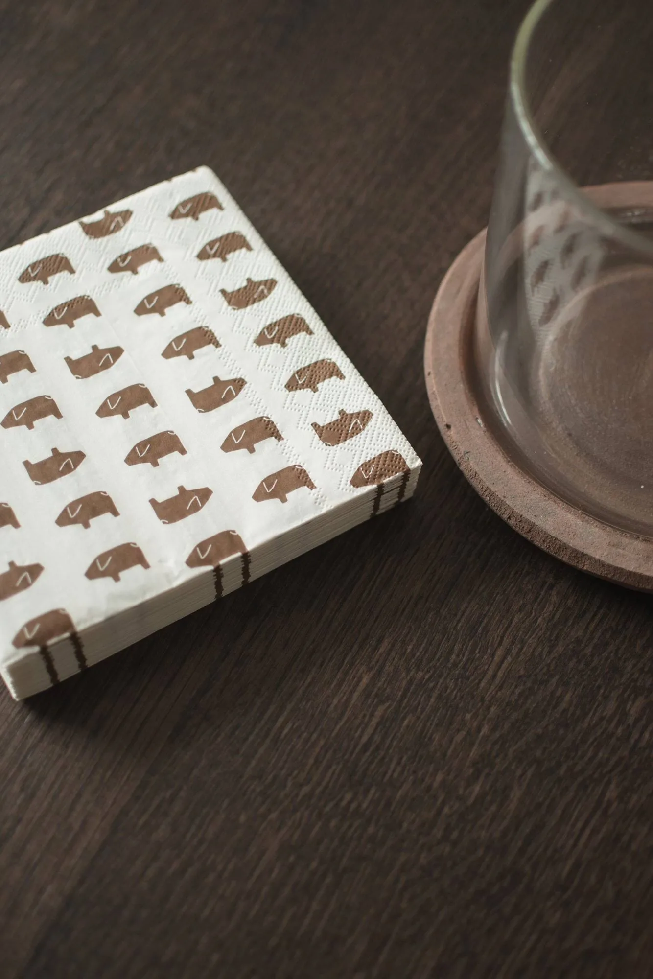Servilleta de papel Swedish pig 33x33 cm paquete de 20 unidades, Brown DBKD