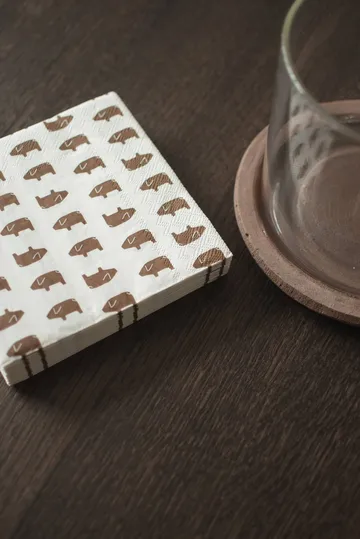 Servilleta de papel Swedish pig 33x33 cm paquete de 20 unidades - Brown - DBKD
