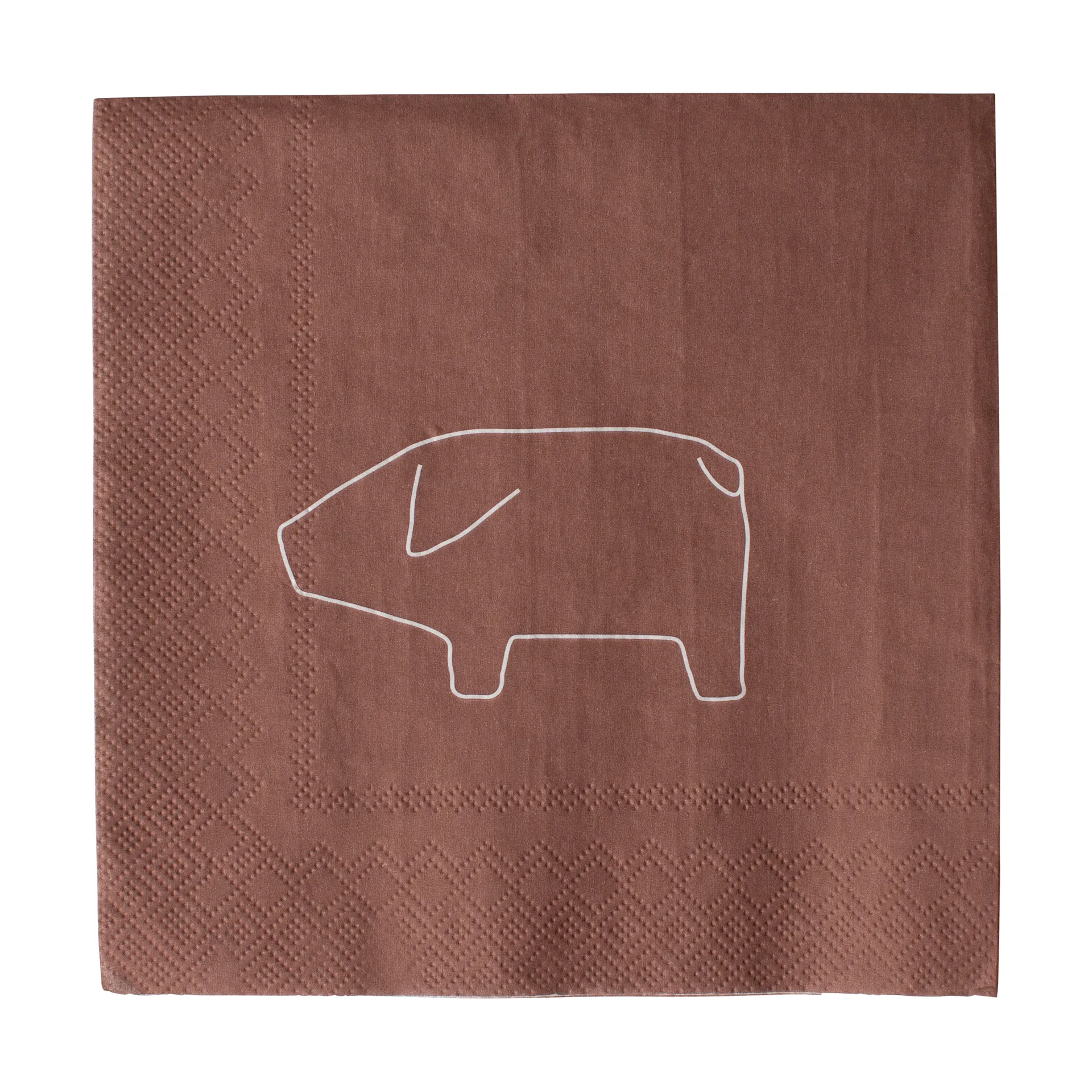 Servilleta de papel Swedish pig 33x33 cm paquete de 20 unidades, Rojo DBKD
