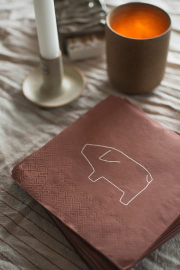 Servilleta de papel Swedish pig 33x33 cm paquete de 20 unidades - Rojo - DBKD