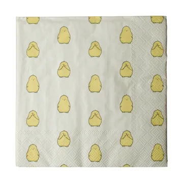 Servilletas de papel Chubby chicken, paquete de 20 - Yellow, 33×33 cm - DBKD