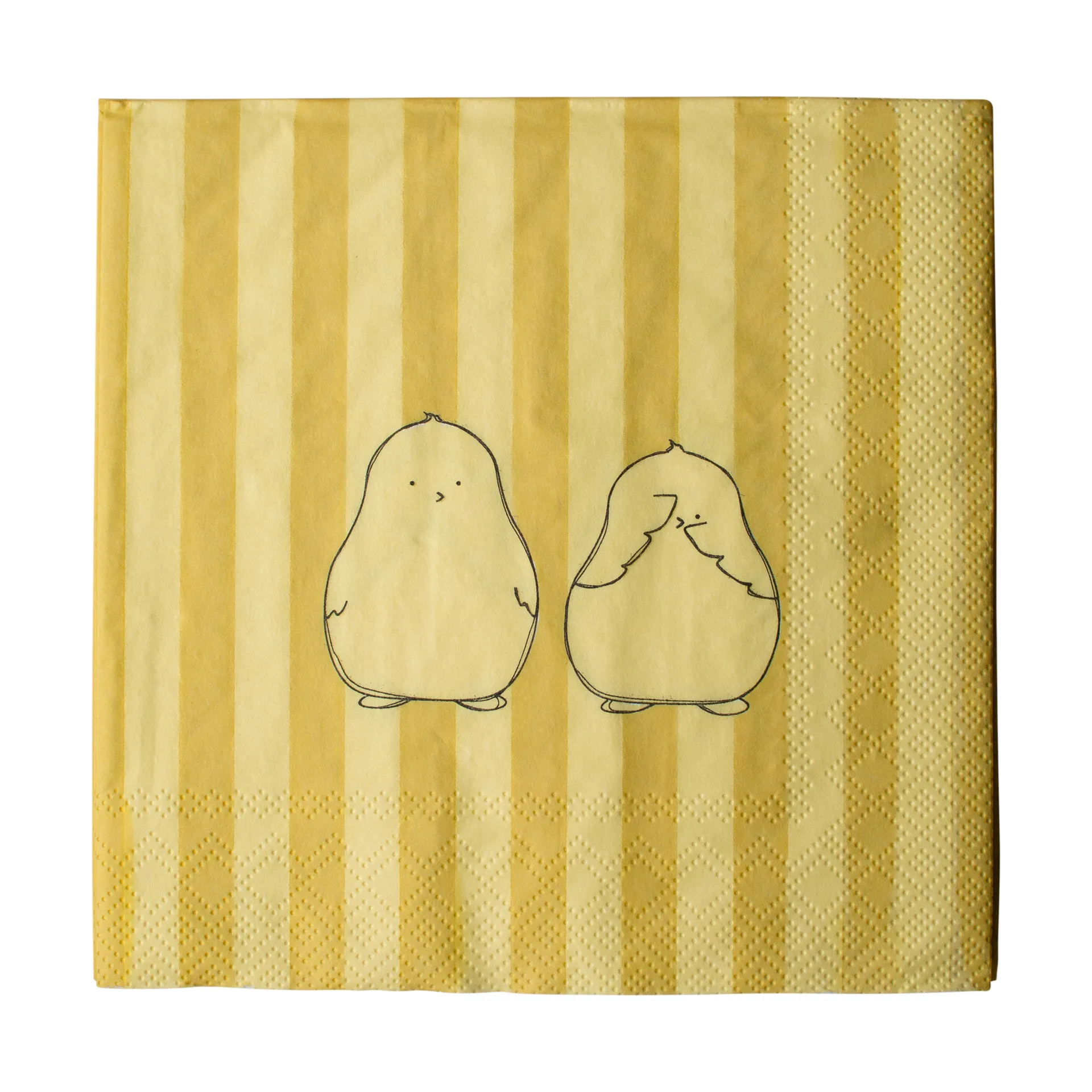 Servilletas de papel Chubby chicken stripe, paquete de 20, Creme, 33x33 cm DBKD