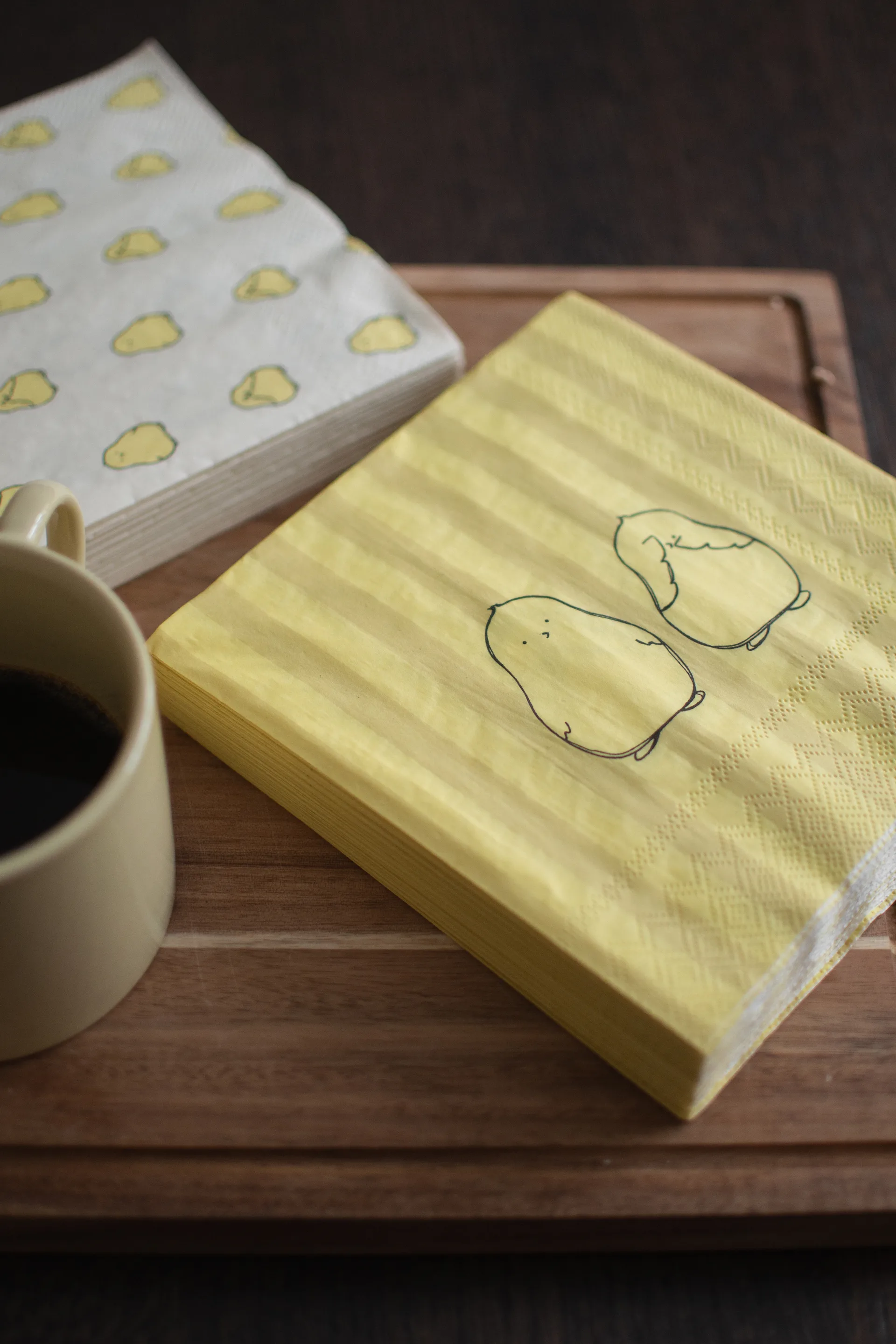 Servilletas de papel Chubby chicken stripe, paquete de 20, Creme, 33x33 cm DBKD