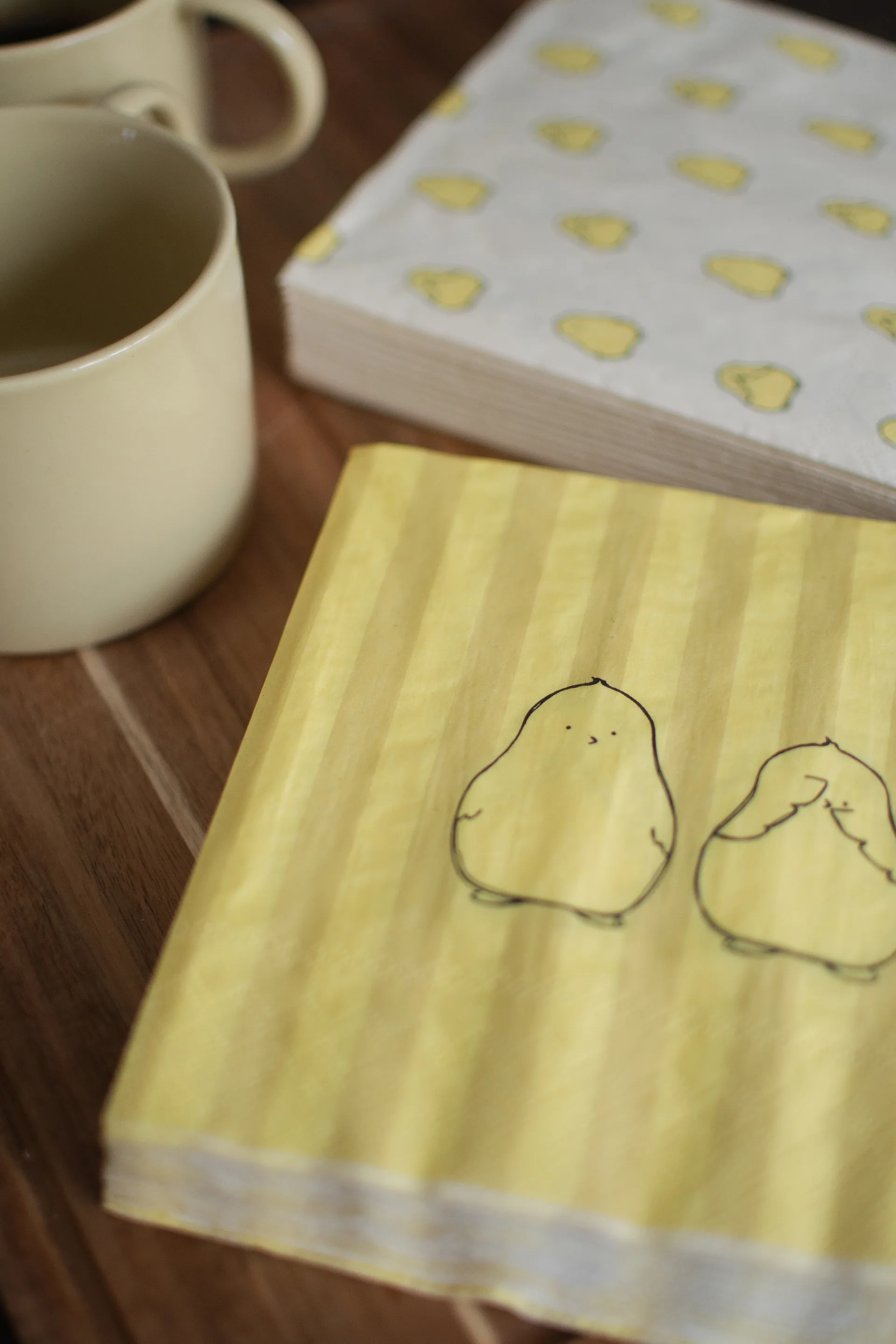 Servilletas de papel Chubby chicken stripe, paquete de 20, Creme, 33x33 cm DBKD