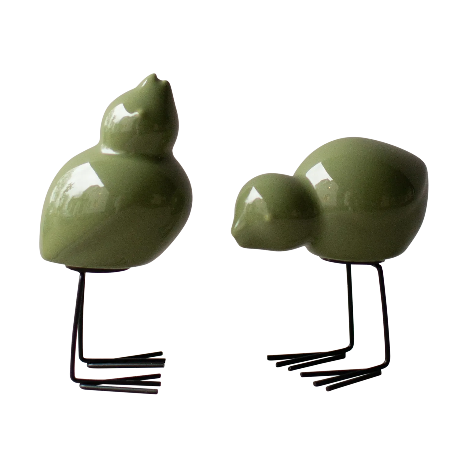 Set de 2 adornos de Pascua Swedish Birds DBKD, Shiny green DBKD